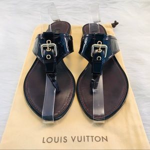 LOUIS VUITTON Pantheon Flat Sandals Purple